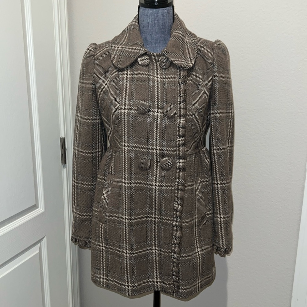 Vintage Via Victoria Secret Plaid Pea Coat